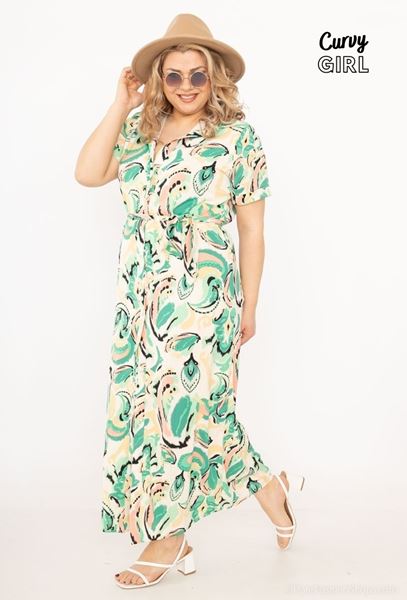 Picture of PLUS SIZE PRINTED MAXI DRESS